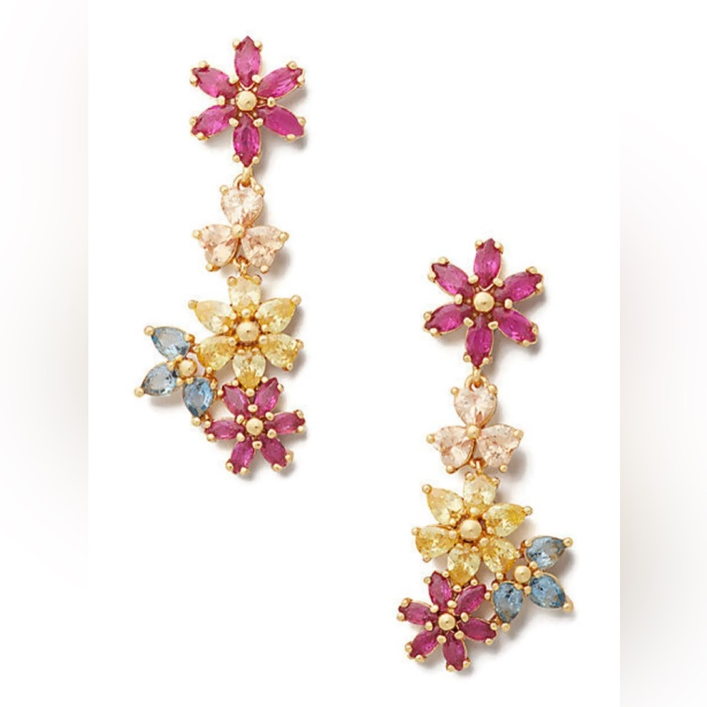 Kate Spade First Bloom Linear Crystal Earrings